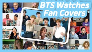 BTS Watches Fan Covers On YouTube REACTION MASHUP [upl. by Sherlock]