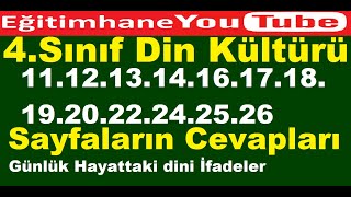 4sınıf din kültürü ders kitabı 11 13 17 20 24 26 sayfaların cevapları [upl. by Odlavu]