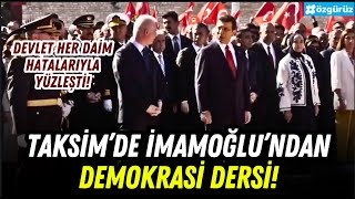 İmamoğlu Taksimdeki törende Valinin gözlerine bakarak demokrasi dersi verdi [upl. by Tommie]