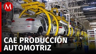 Producción automotriz cae 127 en marzo Inegi [upl. by Acinnej239]