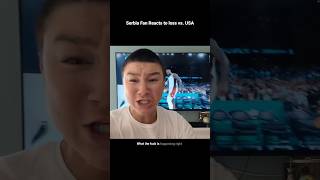 Serbia Fan Reacts to loss vs USA 2024 Olympics Semifinals [upl. by Noyk502]