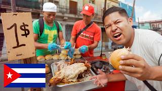 PROBANDO COMIDA CALLEJERA SUPER BARATA EN CUBA [upl. by Tamanaha]