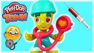 Play Doh Town • Lekarz • Szczepienie Mieszkańców • bajki i kreatywne zabawki [upl. by Ullund]