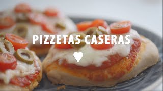 Pizzetas caseras  Cómo hacer pizzetas caseras paso a paso  Receta fácil [upl. by Gettings]