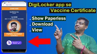 How To Download or Store or Show Covid19 vaccination certificate from DigiLocker App [upl. by Glad762]