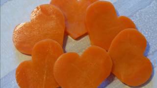 How to make heart shape carrot [upl. by Melodie556]