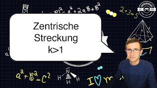 Zentrische Streckung Konstruktion mit einem Streckfaktor größer als 1 Mathematik Klasse 9 [upl. by Mcgee]