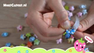 MostCutestnl  Lucky star vouwen tutorial  how to fold origami [upl. by Paz399]