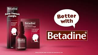 Betadine  Sore Throat Gargle  For sore throats – 2024  6 Sec [upl. by Yole]