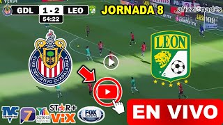 Chivas vs León en vivo donde ver a que hora juega Chivas vs León Liga MX Apertura 2024 resumen [upl. by Goat917]