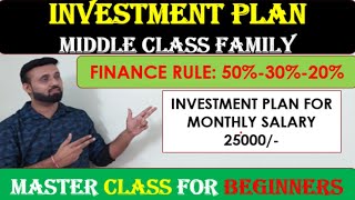 INVESTMENT PLAN FOR 25000 SALARY AND MIDDLE CLASS [upl. by Heshum320]