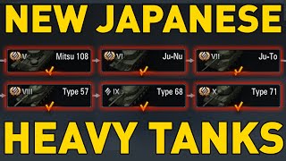 NEW JAPANESE HEAVY TECH TREE  World of Tanks [upl. by Leur]