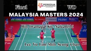 Final WD Perodua Malaysia Master 2024  IwanagaNakanishi vs Lee Yu LimShin Seung Chan [upl. by Clorinde]