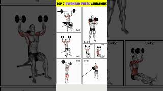 7 Best Overhead Press Variations for Stronger Shoulders workout shoulderworkout [upl. by Anirtak]