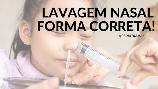 COMO FAZER A LAVAGEM NASAL DA FORMA CORRETA [upl. by Aihsenrad657]