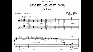 Edward Elgar  Allegro Op 46 for piano original version with score [upl. by Cychosz]