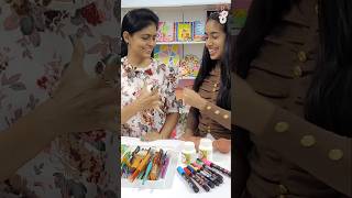 Diya Painting Challenge with MOM🎨😍💕  mom painting shorts  Riyas Amazing World [upl. by Fugazy]