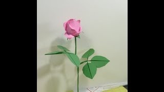 Origami Rose Leaves Calyx and Stem [upl. by Seligman963]