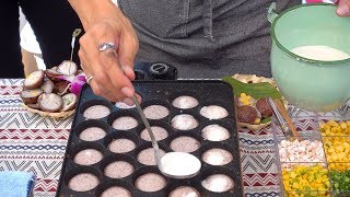 Thailand Street Food  Cooking Kanom Krok Coconut Pancakes [upl. by Limak482]