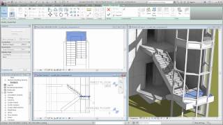 Autodesk Revit Modifying Components in a Stair [upl. by Shenan]