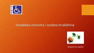 Savjetom prema inkluziji  Invalidska mirovina i osobna invalidnina [upl. by Dnumsed]