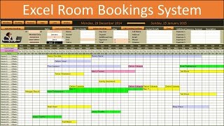 Excel Room Bookings Calendar [upl. by Alleinad]