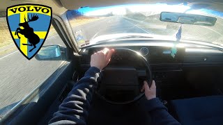 1992  Volvo 240 w B230FK Turbo Engine 23 liter  POV Drive Around  Acceleration and more [upl. by Hayott]