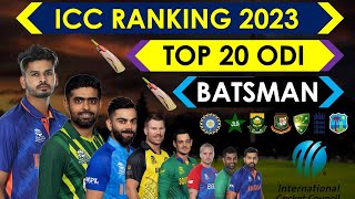 ICC Ranking 2023  Top 20 ODI Batsman 2023  Top 20 Dangerous ODI Batsman ICC Ranking 2023 [upl. by Hertzfeld208]