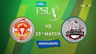 Highlights 23nd Match Islamabad United vs Lahore Qalandars  23rd Match  LQ vs IU [upl. by Alessig]