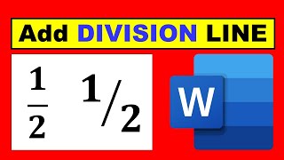 How to Add Division Line in Word  How to Put Division Line in Word [upl. by Nahtnamas]