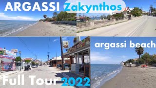 Argassi Zakynthos Island May 102022  Full Tour in 4K [upl. by Sirromaj]