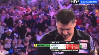 9 Darter Gary Anderson William Hill World Darts Championship Semifinal 2016 [upl. by Tyre310]