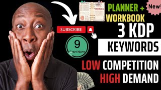 3 Profitable Amazon KDP Keywords Planner  Workbooks Low Competition High Demand [upl. by Ladnar581]