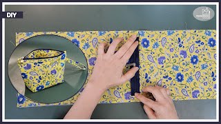 Easy to make How to make a zipper pouch from one piece of fabric [upl. by Aerdnna346]