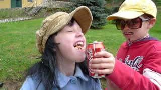 Mentos Cola EXPLOSION in mouth  Super funny experiment [upl. by Okihsoy501]