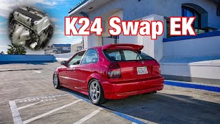 Swapping A K24 into a Civic Hatchback [upl. by Llennyl]