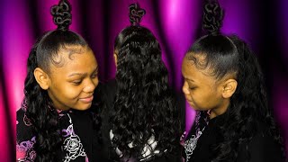 Twist Knot Top Knot Bun  Half Up Half Down Quickweave [upl. by Faxen]