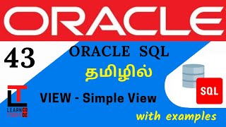 VIEW  Simple View with examples  Oracle SQL tutorial in TAMIL learncodetodaytamil [upl. by Nolyaw685]