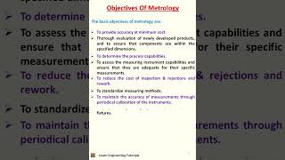 Objectives Of Metrology II Metrology04 [upl. by Beutner]