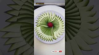 Vegetable carving garnish  Party garnishing short art food easy [upl. by Furgeson]