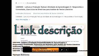 Atividade de Aprendizagem 5 Respondida e Comentada Exer de Dir para Análise de Textos Literários [upl. by Nikita669]