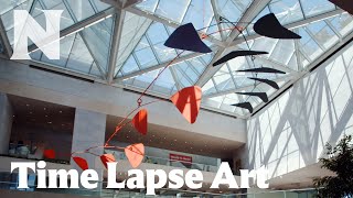 Alexander Calder’s “Untitled” Returns to the Sky in the East Building’s Atrium  Time Lapse Art [upl. by Daryl]