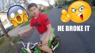 HE BROKE HIS BIKE   BRAAP VLOGS [upl. by Chatterjee]