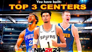 OFFICIAL TOP 3 BEST CENTER BUILD 2K24THE BEST STRETCH SLASHER WEMBY BUILD 2K24 amp MORE [upl. by Anerys981]