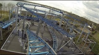 Tyfoon Roller Coaster POV DippieDoe Amusement Park Netherlands [upl. by Seditsira996]