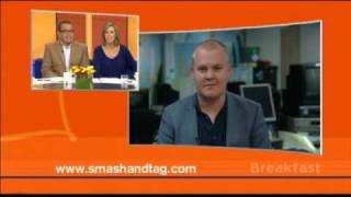 Smash N Tag on TVNZ Breakfast  06072010 TV ONE NZ [upl. by Milore523]