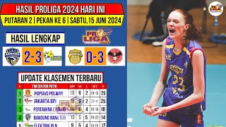 Hasil Proliga 2024 Hari iniBANDUNG BJB VS ELEKTRIK PLNKlasemen Voli Proliga 2024 Terbaru Pekan 6 [upl. by Ellehcear179]