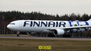 Close Up Plane Spotting From Helsinki Vantaa Airport EFHKHEL [upl. by Kutzenco382]