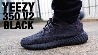 Adidas YEEZY Boost 350 V2 Black Non Reflective REVIEW amp On FEET [upl. by Willet732]