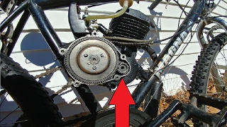 HOWTO REPLACE CRANKSHAFT DRIVE GEAR Small bevel gear on 6680cc 2 stroke motorized bike engines [upl. by Sokin]